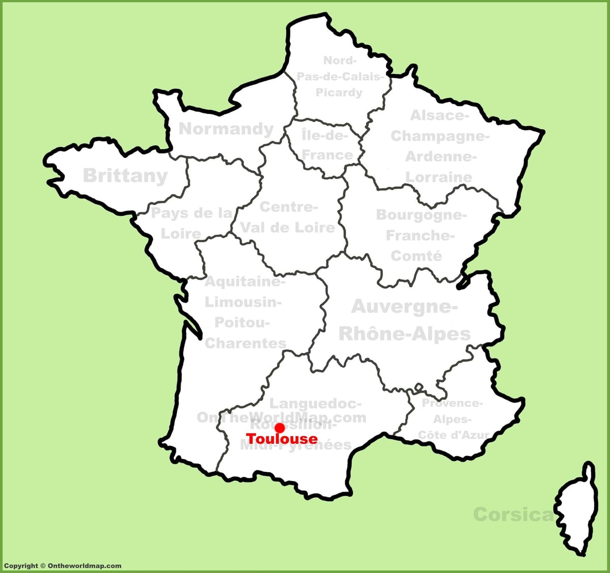 Toulouse num mapa