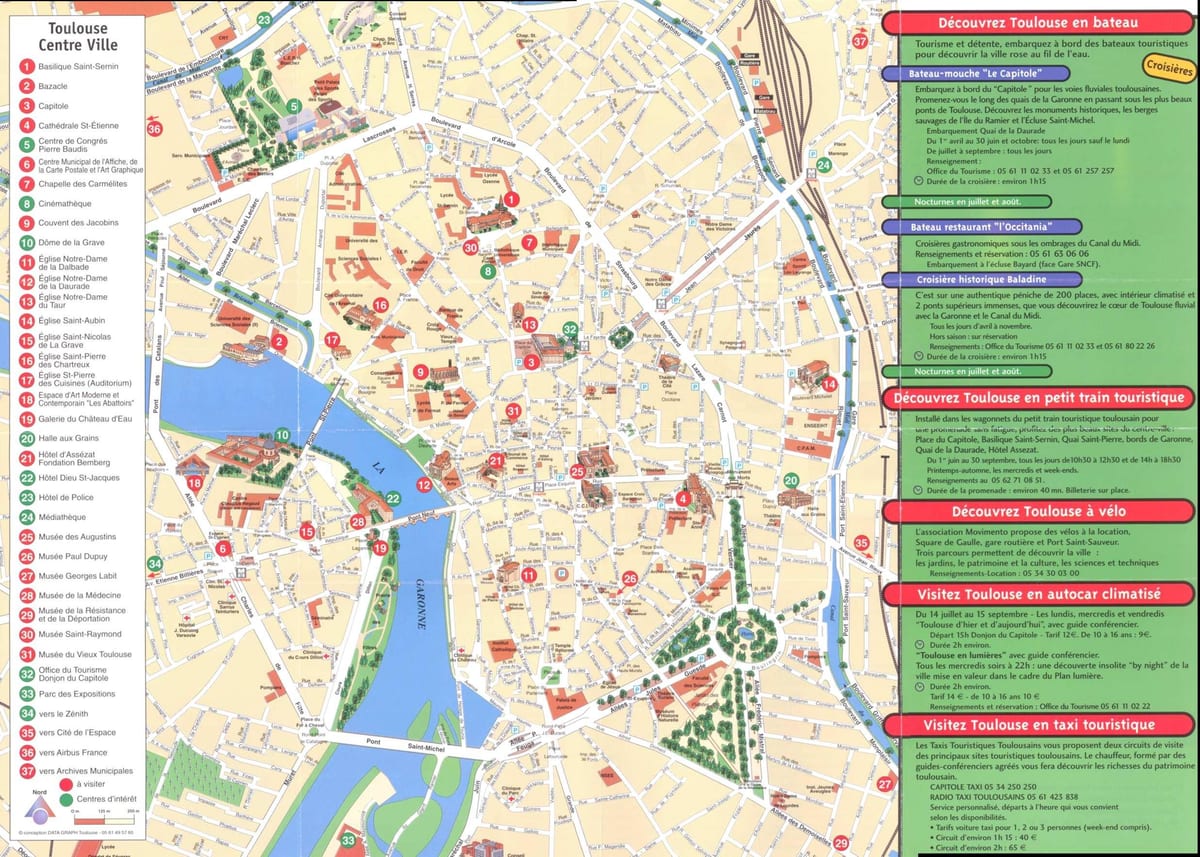 Toulouse atração mapa