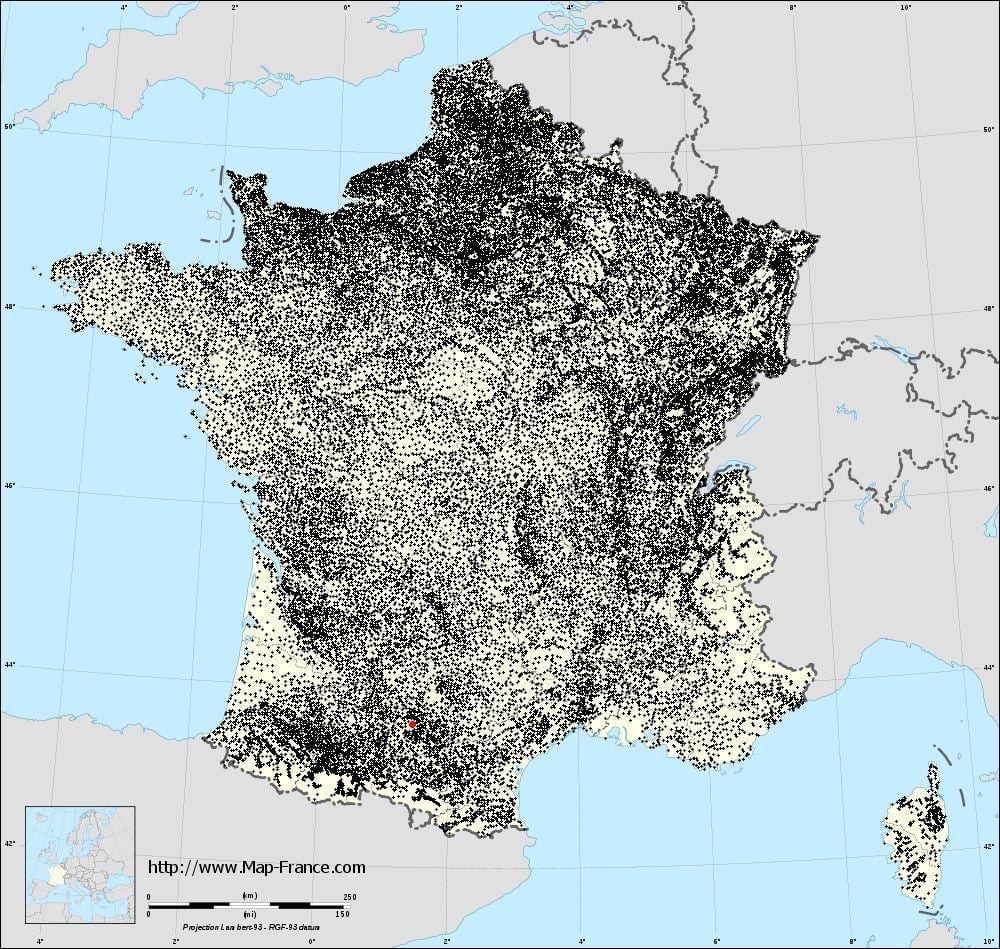 mapa de Toulouse municípios