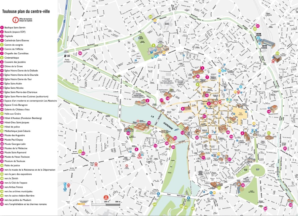 mapa de Toulouse museu